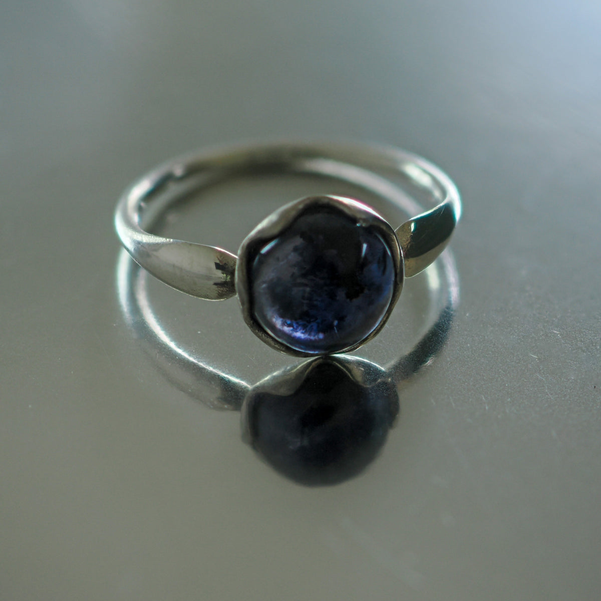 Iolite Silver Ring