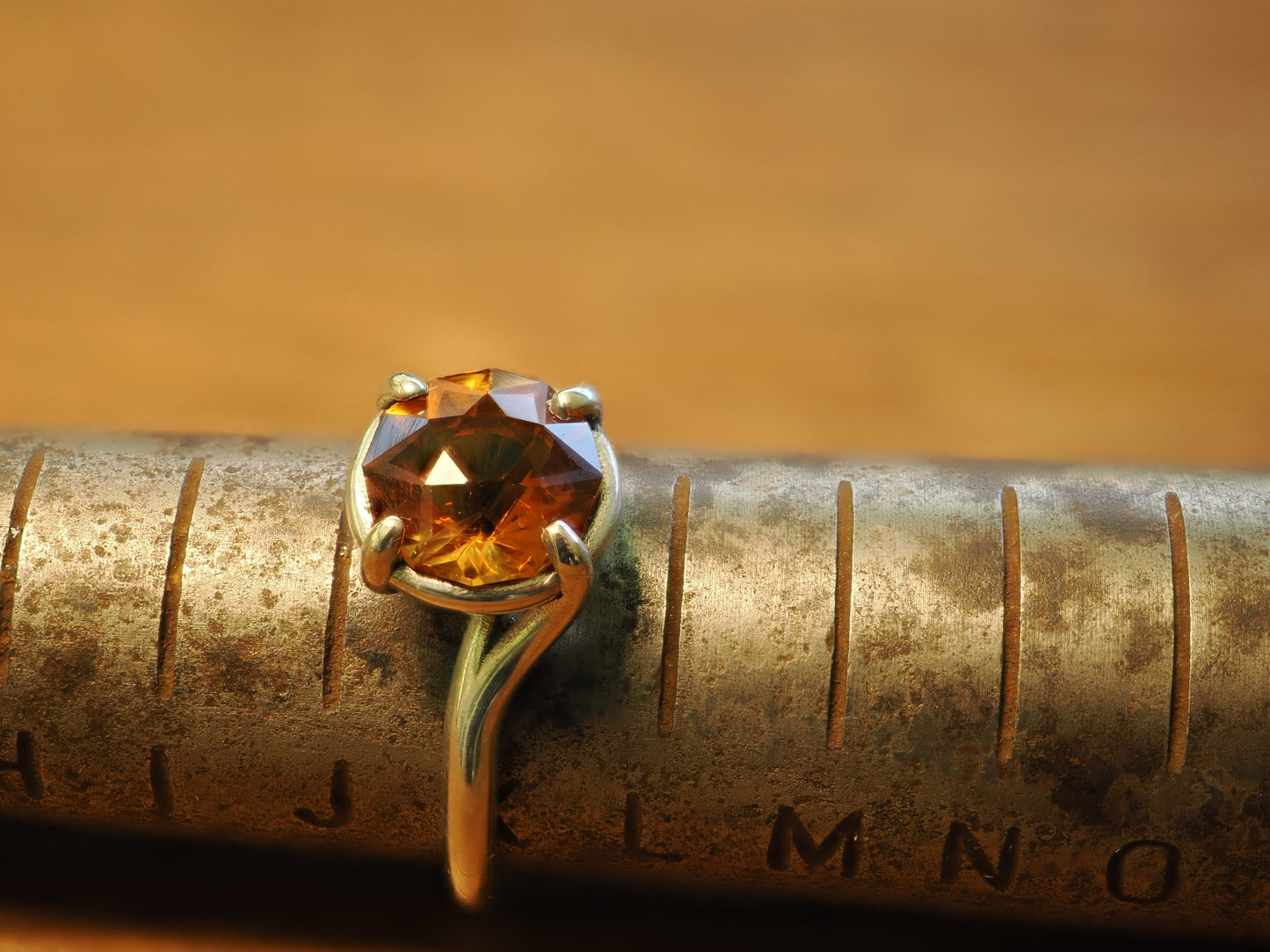 Citrine Solitaire Ring